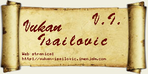 Vukan Isailović vizit kartica